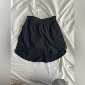 Black Lululemon Hottie Hot Skirt